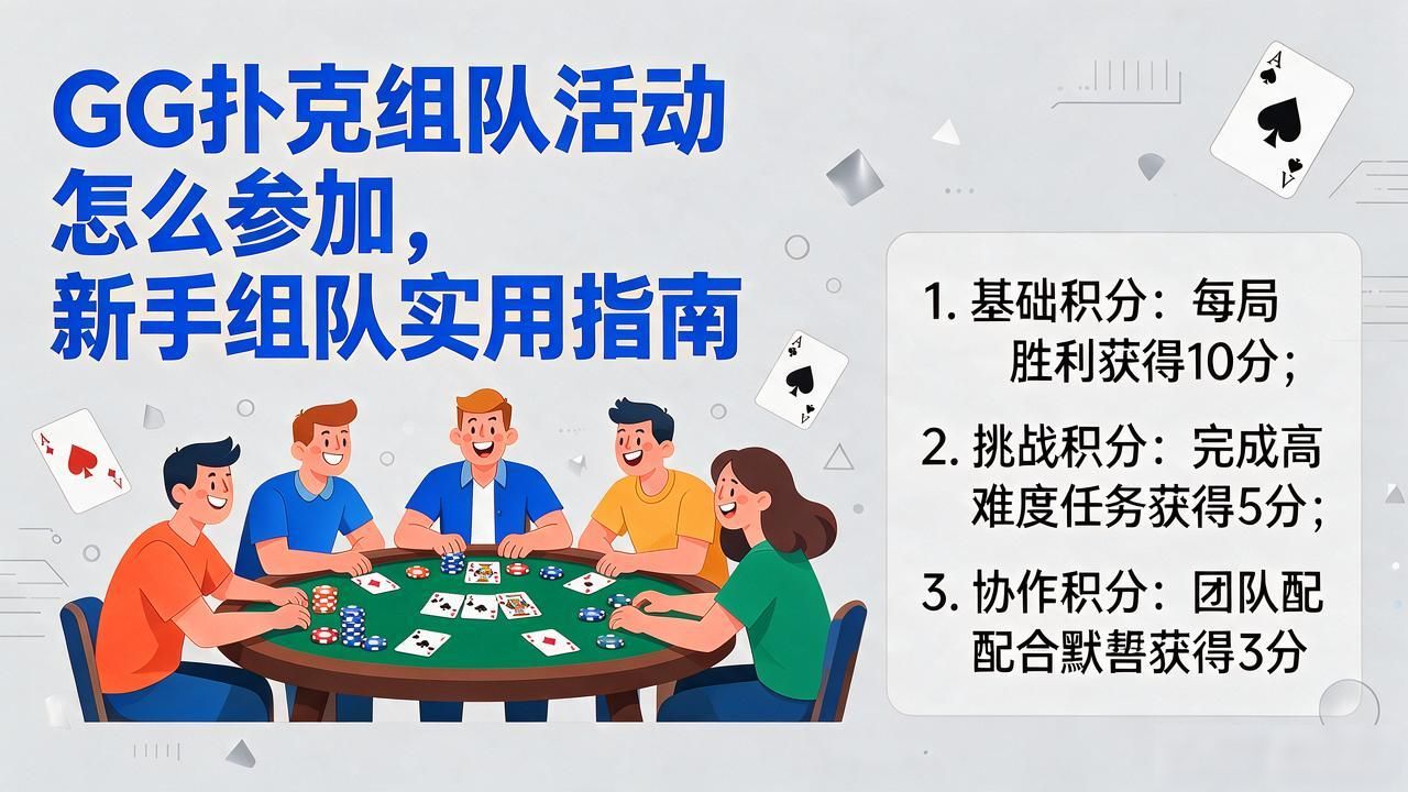 扑克牌团队合作游戏_扑克牌队伍_GG扑克组队活动